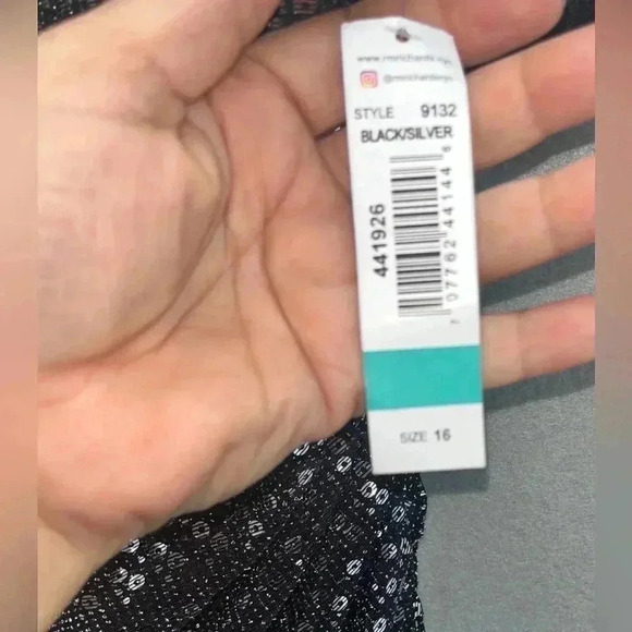 R&M Richards 1Pc Cold Shoulder Ruched Bodice sequined Jumpsuit occasion outfit - Picture 5 of 10